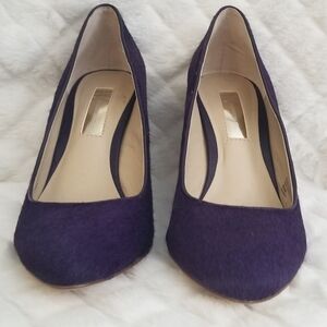 INC International Concepts Size 6 Purple Real Fur Wedges